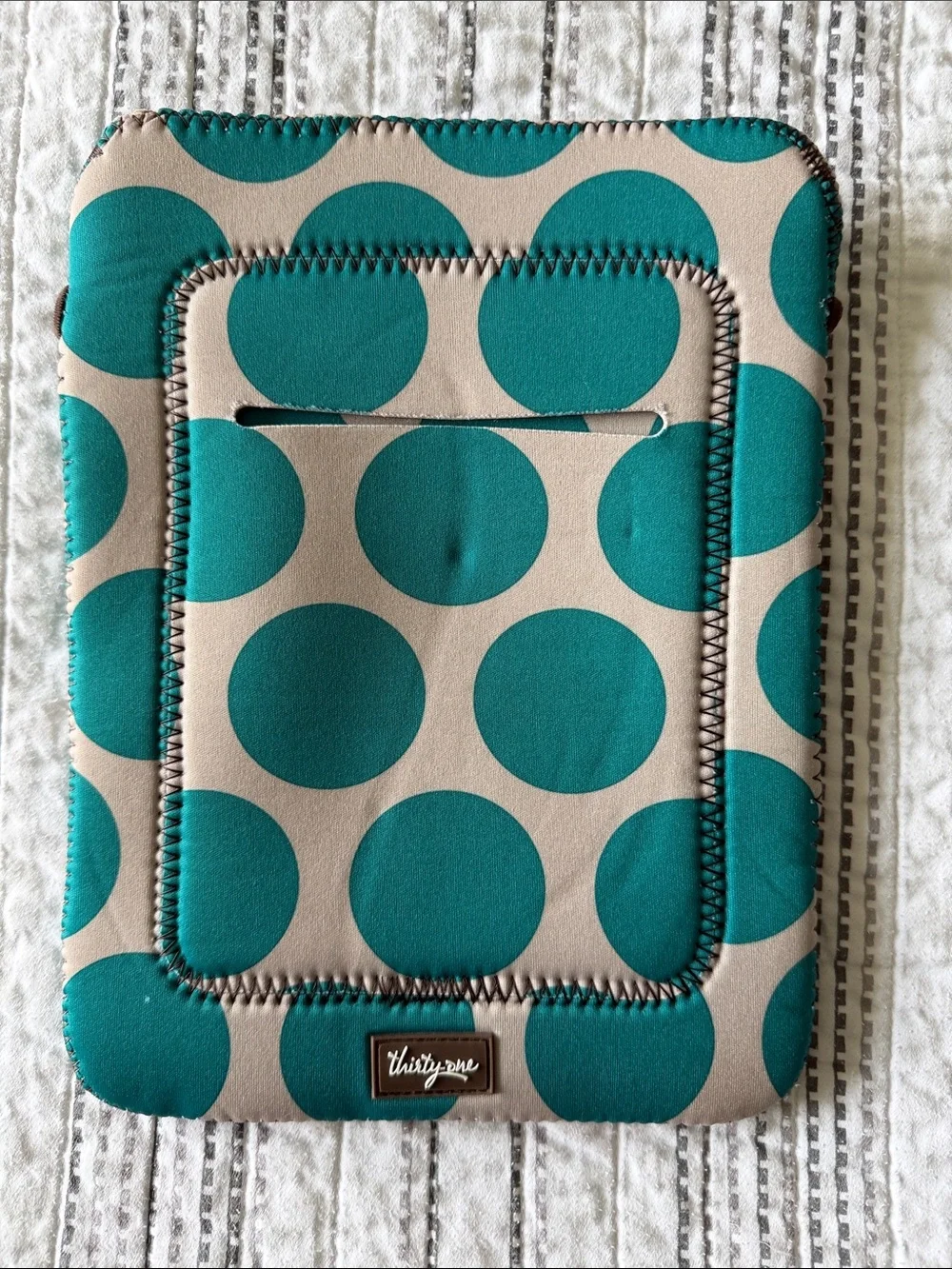 thirty-one Teal Dot Neoprene Case
